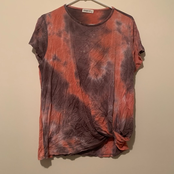 Tie Dye Side Twist Shirt - Picture 1 of 3